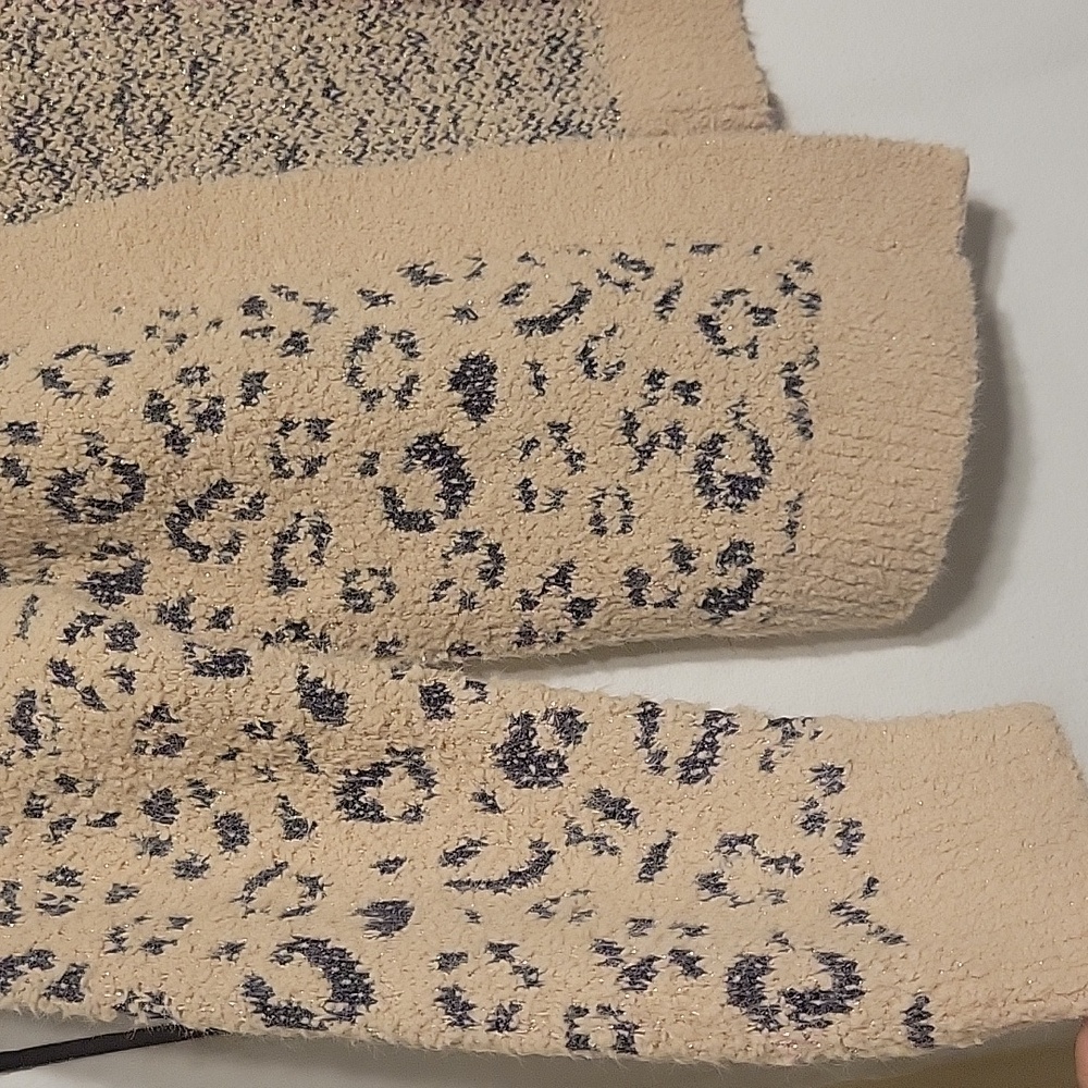 Cat & Jack Kid's Animal/PR6GY7  Cream Leopard Open Front Sweater Size XS - Picture 10 of 16